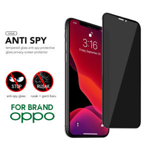 ( ANTI PECAH ) Antigores Spy Kaca CERAMIC MATTE Antigores Private (BLACK) TEMPERED GLASS PRIVASI/SPY FOR Oppo A16 A5s A1K A5 2020 F11 Reno 4F A74 A54 A15 - Anti Gores Oppo - Tempered Glass - Pelindung Layar - Anti gores