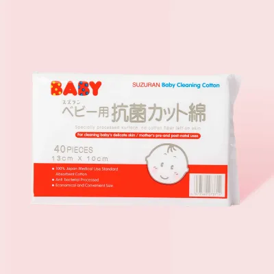 Suzuran Baby Cotton Sheet Multipurpose Dry Cotton Wipes Cut Dry Cotton 80pcs/120pcs (1PACK) Baby Phoebe 宝宝婴儿专用干湿两用清洁棉
