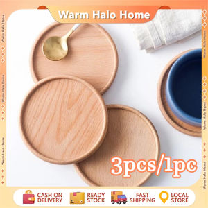 3pcs Wooden Coaster Minimalist Round Square Cup Mug Placemat Walnut Dark Japanese Wooden Coaster Household Retro Insulation Cup Mat