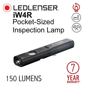 LEDLENSER IW4R Rechargeable LED Worklight | Magnetic Mount | Flood 150lm + Spot 75lm | IP54 | Compact 20x156mm | Tilt Adjustable | GREENWOOD
