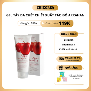 Gel Tẩy Tế Bào Da Chết Táo Đỏ Làm Trắng Da Arrahan Apple Peeling 180ml - Hàn Quốc Chính Hãng Date mới CHIKOREA