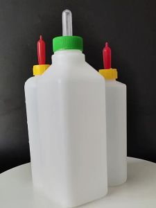 5 Set 400Ml Lamb Goat Milk Drinker Bottle with Soft Rubber Pacifier for Farm Livestock Feeding Replaceable Bottle Tools