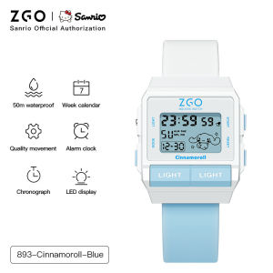 【Flash Sale】 ZGO Sanrio Hello Kitty Electronic Watch For Kids Girls Waterproof Luminous Student Teenager Birthday Gift 8573