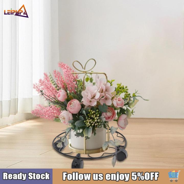 Leipupa ถาดหม้อรูปหัวใจมีล้อล็อคได้