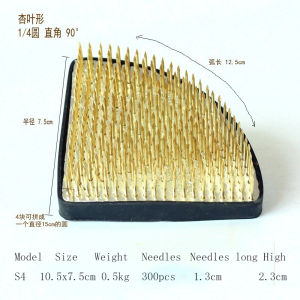 Japanese Brass Flower Arrangement Pin Needle Ikebana Kenzan Flower Fixed Arranging Tool Garden Yard Decor Plant Pot Base Holder