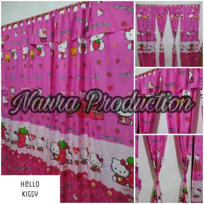 (COD) Gorden Pintu tali bisa Jendela Motif HELLO KITTY v1