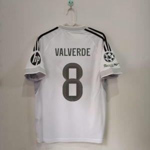 AE2526 Champions League version of Real Madrid team home and away jerseys with printed numbers for adults and children