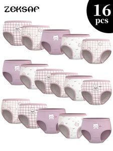 ZEKSAF Girls Cotton Underwears Cute Pink Bear Print Underpanties Soft Toddler Briefs16-Pack Kids Panties Perfect2026