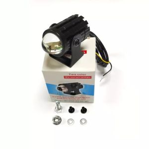 2PCS LED Spotlights Car Spotlights Motorcycle Sport Lights Mini Driving Light White+Yellow with DOMINO SWITCH