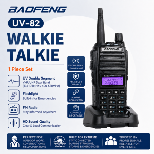 COD Baofeng UV82 Long Range Portable Walkie Talkie UHF VHF Dual Band 128CH Two Way Radio High Power Walkie-talkie With Flashlight For Outdoor Activities
