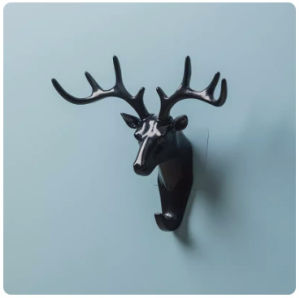 Móc treo đồ dán gắn tường đa năng treo quần áo mũ treo chìa khóa hình đầu nai