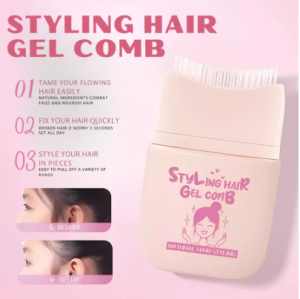 HAIR GEL WITH STYLING COMB 80ML- Suitable for men women and children Light-weight Neatly Style Hair Enhance Hair