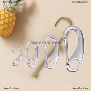 [COD] SweetBabiese 4pcs trứng hình dạng mùa xuân Snap Hooks thép không gỉ đa chức năng đi bộ đường dài cắm trại vành đai Carabiner nhanh chóng phát hành móc