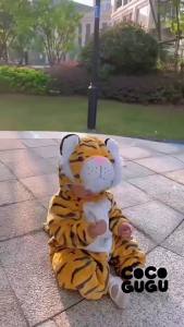Baby Tiger Romper Animal Onesie Newborn Boy Girl Clothes Flannel Soft Pajama Halloween Jumpsuit Kawaii Toddler Outfit