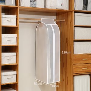 Clothes dust cover PEVA transparent fully enclosed clothing dustproof and waterproof storage rack suit jacket dust cover
