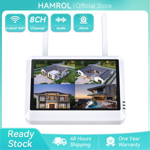 Hamrol 8CH WiFi NVR H.265 Wireless With Screen Monitoring Recorder Face Detection iCsee