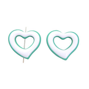 2-10pcs 21x24mm Acrylic Dripping Oil Love Beads for DIY Wearing Necklace Bracelet Jewelry Making