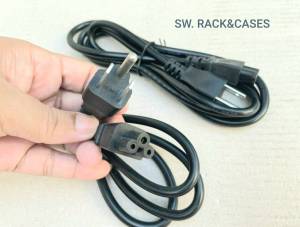 สายไฟปลั็กคอม ปลั๊กแบน (ราคาต่อ 1 เส้น) ปลั๊กแบน 3 ขา 300/500V สายยาว 1.2 เมตร สายไฟปลั็กคอม ปลั๊กอะแดปเตอร์ วัสดุทองแดงผสม สินค้ามาตรฐาน