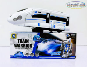 Toy - Train Warrior Robot and Vehicle interactive🌟Sound🌟Light🌟Universal Function Gift for Children Ages 3+ (RBK57181)