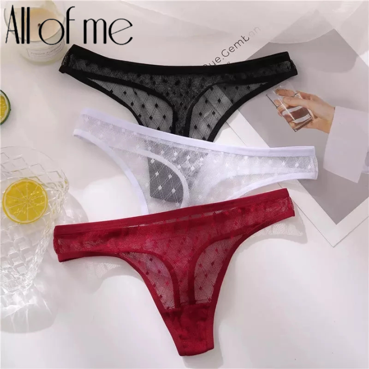 AllOfMe 1PC/3PCS Lace Sexy Women Transparent Panties Lace