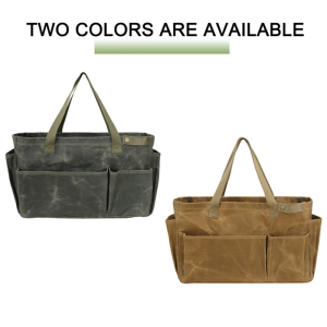 Outdoor Camping Pot Organizers Bag Crafted from Water Resistant Waxed Canvas with Spacious Interior for Cookware & Tool