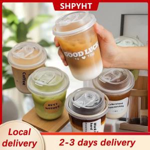 [COD] SHPYHT Local delivery Ship within 24 hours 10pcs Transparent Coffee Cups With Lids U-shaped Disposable Cups For Hot Drink Milk Tea Takeaway Beverage Cups
