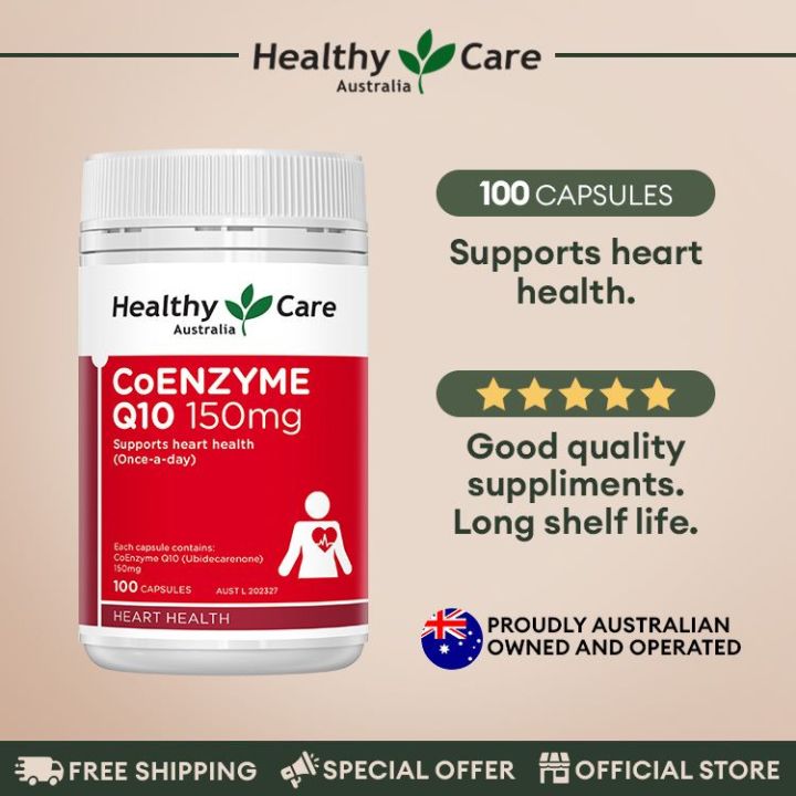 Healthy Care CoEnzyme Q10 150mg 100 Capsules For Heart Tissue Lazada