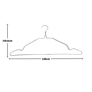 Hanger Baju Stainless Steel (Isi 10pcs) Gantungan Jemuran Pakaian Baju Syal Hijab Bahan Kawat Untuk Baju Anak dan Dewasa Serbaguna