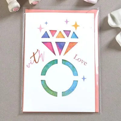 Hollowed-out Greeting Card 3D Card for All Occasions Birthday Love Teachers Day Good luck Anniversary