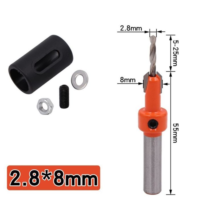 【DOSB】 Adjustable Stop Collar Countersink Drill Bit Stopper for