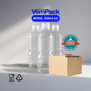 Botol Plastik 330 ml Bulat Tebal PET Food Grade Botol Minuman Teh Jus