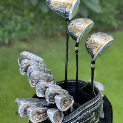 ไม้กอล์ฟครบชุด 2023 HonMa Beres Gold S-08 4 Star Golf Gold Club Flex R Driver ชุดเซ็ทไม้กอล์ฟ + ถุงกอล์ฟ น้ำหนักเบาจับถนัดมือ รหัสสินค้า ZTH001
