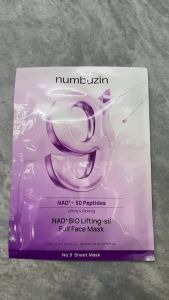 Mặt Nạ Nâng Cơ NUMBUZIN No.9 NAD+ BIO Lifting-sil Full Face Mask (4 Sheets + Lifting Band) 28ml