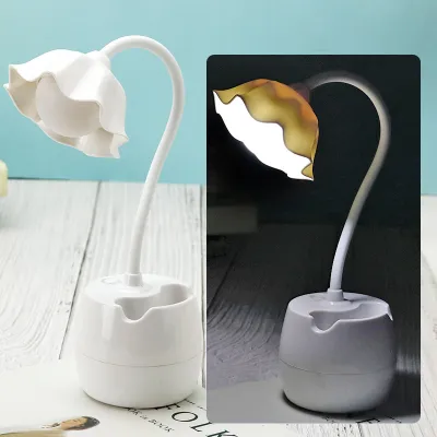 SeasTina dẫn đèn bàn học sinh viên Đèn bàn bảo vệ mắt ký túc xá đèn bàn phòng ngủ đọc sách và học tập viết bài tập về nhà kẹp giữ bút Đèn bàn nhỏ