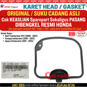 Karet Paking Gasket Cylinder Head Cover Beat Scoopy Spacy Karbu Carbu Original Aspira 100%