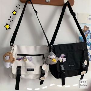 Large Capacity Retro Workwear Postman Bag Student One Shoulder Crossbody Bag Korean  Harajuku Girl