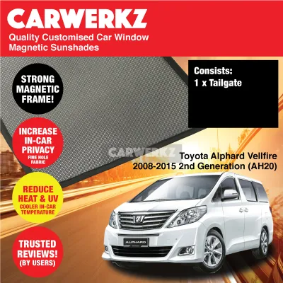 Customised Window Magnetic Sunshades for Toyota Alphard Vellfire 2008-2015 2nd Generation (AH20) Japan MPV