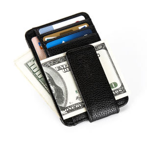 CUIKCA HF888 DOMPET KEKINIAN MINIMALIS UNTUK KARTU DAN UANG MODEL JEPIT BAHAN SINTETIS KILAT LILIN