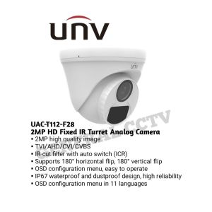 CAMERA CCTV INDOOR NIGHT VISION 2MP UNIVIEW UAC-T112-F28