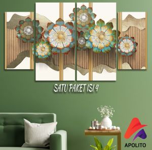 HIASAN DINDING ABSTRAK 3D MODERN SET ISI 4 KAMAR DEKORASI RUMAH WALL DECOR AESTHETIC DECOR KAMAR