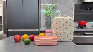 Túi Đựng Đồ Ăn Trưa Dành Cho Phụ Nữ Túi Đựng Đồ Ăn Trưa Dễ Thương Bằng Vải Corduroy Túi Đựng Đồ Ăn Trưa Tái Sử Dụng Túi Xách Chống Rò Rỉ Hộp Đựng Đồ Ăn Trưa Nhiệt Dung Tích Lớn Dành Cho Nữ Sinh Đi Học Du Lịch Dã Ngoại (Dâu Corduroy)