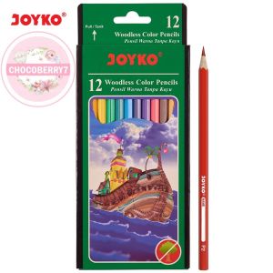 Joyko Pensil Warna isi 12 24 36 48 Superior Quality Color Pencils Hexagonal Grip Woodless color pencils