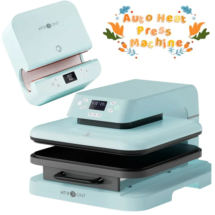 HTVRONT Auto Heat Press Machine Iron On HTV for Cricut DIY T-shirt ...