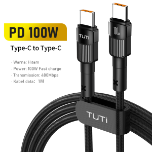 TUTI Kabel Date Fast Charging 11V 6A USB To Type C 3 Meter Kabel Charger Garansi 1 tahun