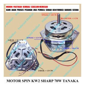 MSK3 SPIN / DINAMO PENGERING MESIN CUCI / MOTOR SPIN KW2 SHARP 70W TANAKA