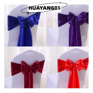 HUAYANG01 [2023 new HOT FASHION] Khăn choàng sa tanh đầy màu sắc nơ ghế đám cưới chất lượng cao khăn choàng ghế đồ trang trí tiệc sinh nhật khách sạn biểu diễn bán sỉ