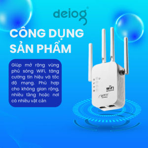 Bộ phát WiFi 4 râu 1200Mbps tín hiệu mạnh xuyên tường tốt tốc độ cao ổn định cho mọi thiết bị