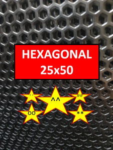 Plat Speaker - 25x50 cm - Hexagonal - Ram Speaker - Grill Speaker - Plat Lubang
