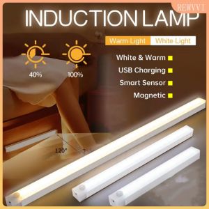 【Local】LED Motion Sensor Night Light USB Rechargeable Wardrobe Cabinet Bookshelves Desk Lamp For Home Kitchen Bedroom Rewvvi