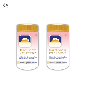 [2 กระป๋อง]แป้งฝุ่นภูเขา ฟูจิ เฮเซล สโนว์ เพิร์ล พาวเดอร์ [สูตรไข่มุก สีชมพู]FUJI HAZEL SNOW PEARL POWDER